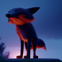 the fox 3d ai image