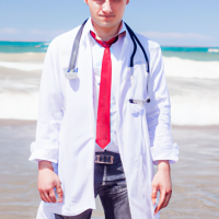 doctor in sea beach
